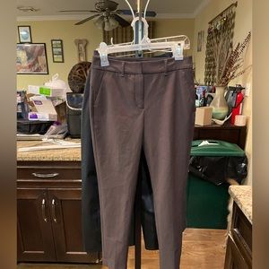 Size 2 petite brown work/play White House, Black Market slim ankle pants.